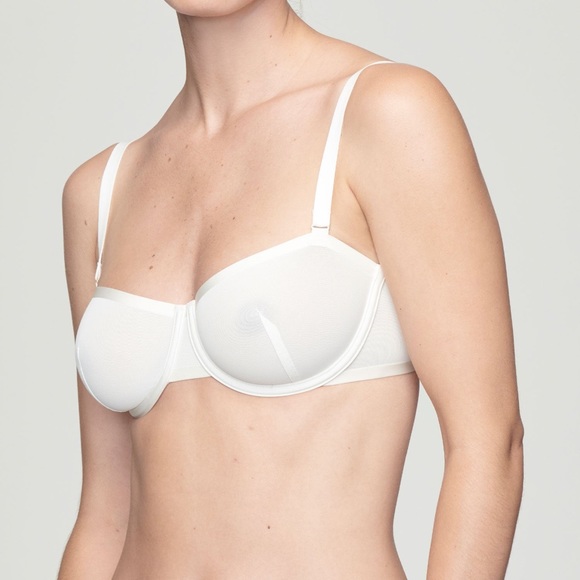 CUUP The Balconette Mesh Bra - Salt - Picture 2 of 10